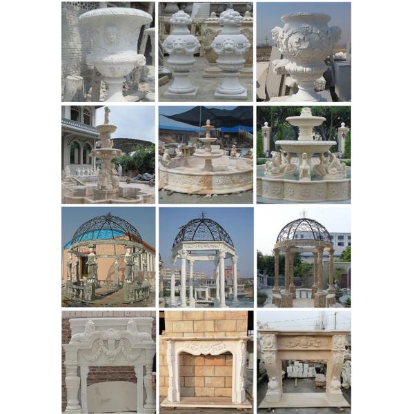BLVE Stone Balcony Railing White Marble Balusters Handrail Hotel Stairs Hand Rails Home Decor Wholesale