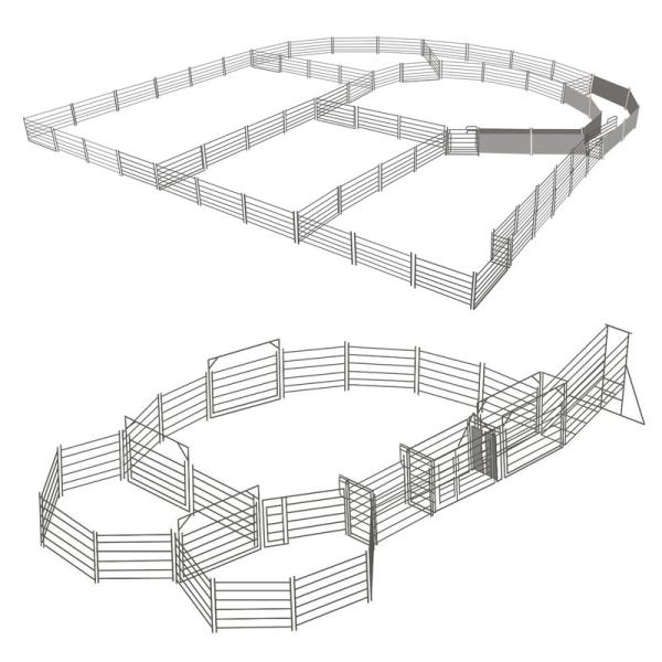Farm1.8m Square Tube Cattle Panel Fence Galvanized Customized