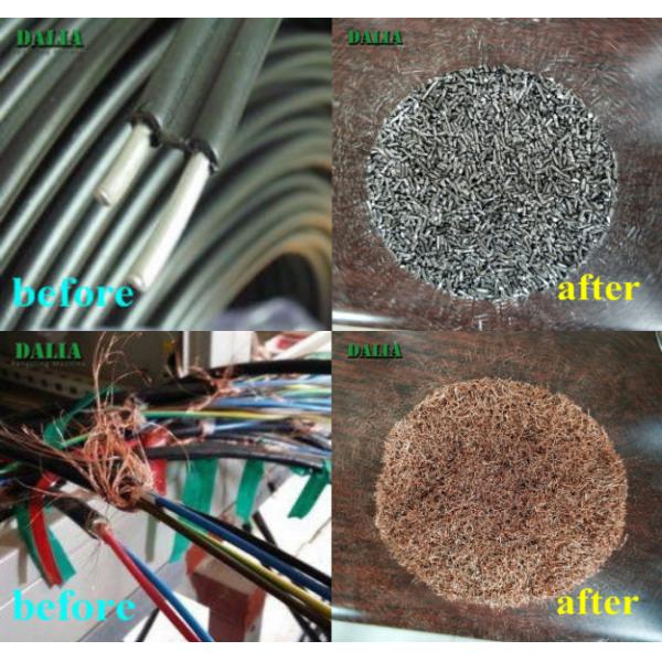 Copper Cable Shredder Scrap Cable Recycling Machine 99.9% Purity