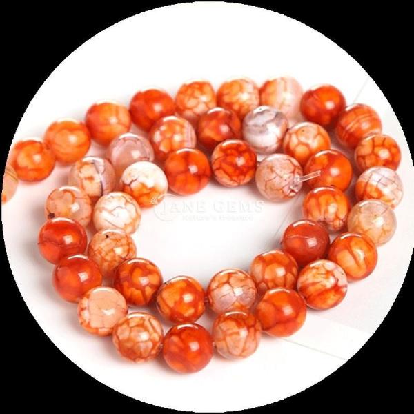 Multi-color Gemstone Bead Fire Agate Loose Bead Strands for DIY Jewelry Making