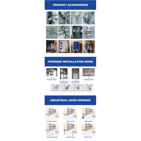 Insulated Sectional Garage Doors With Polyurethane Foam And Ventilation Remote Control Vertical