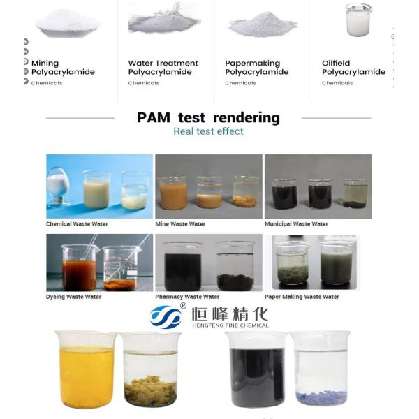 Water Treatment Cationic Anionic Polymer Flocculant PAM Polyacrylamide