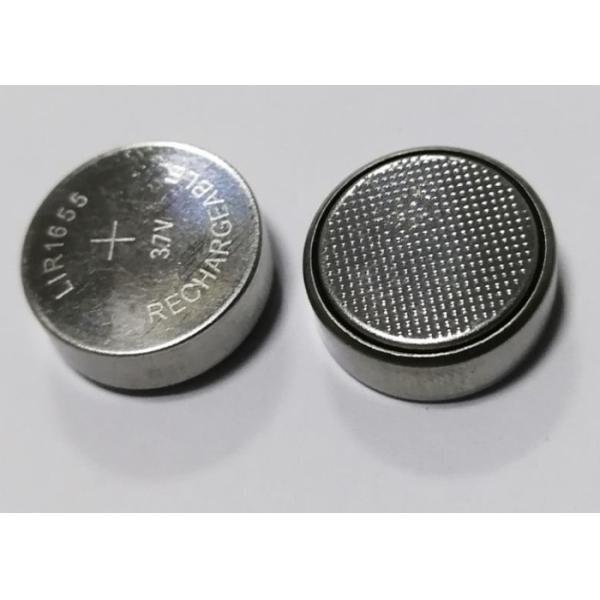 High Output Power Li Ion Button Cell LIR1655 100mAh More Than 500 Cycles