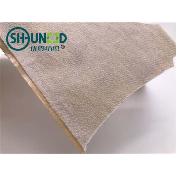 Eco Friendly Fusible Non Woven Interlining Fabric With Yellow Adhesive Release Paper
