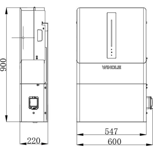 Household Energy Storage System with LiFePO4 Battery 15.36kwh Capacity All in One