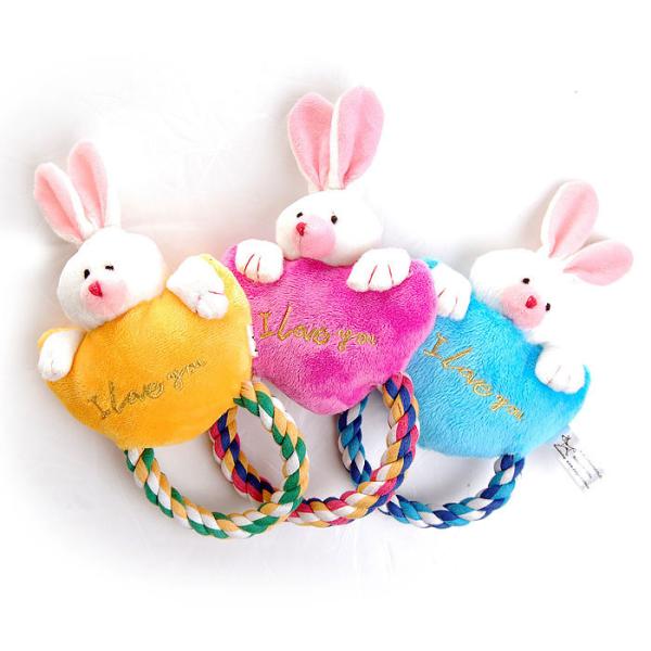 Eco-Friendly Flocked Pet Products Cute Sounding Dog Play Plush Toys