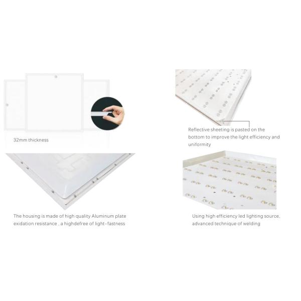 36W Flat Led Ceiling Lights Tunable White 0-10V Dimmable Panel Lights
