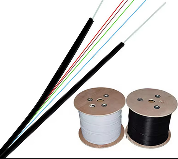 4 Cores Indoor FTTH Drop Cable GJXH/GJXFH Bow-Type Steel/FRP Strength member