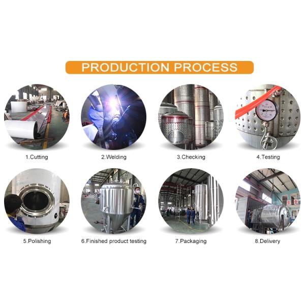 15bbl Four Vessel Micro Brewery Equipment Brushed Stainless Steel Surface