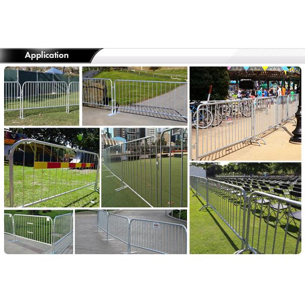 Low Carbon Steel Crowd Control Barriers , Easy Stacking Metal Traffic Barrier
