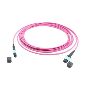 China MTP 12 Core OM4 MM Fiber Optic Trunk Cable For Data Center Cabling wholesale