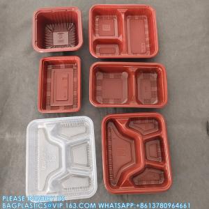 China 750ml 1000ml 1 2 3 4 5 Compartments Disposable Bento Microwavable Takeaway Food Container Custom LOGO PP Lunch Box wholesale