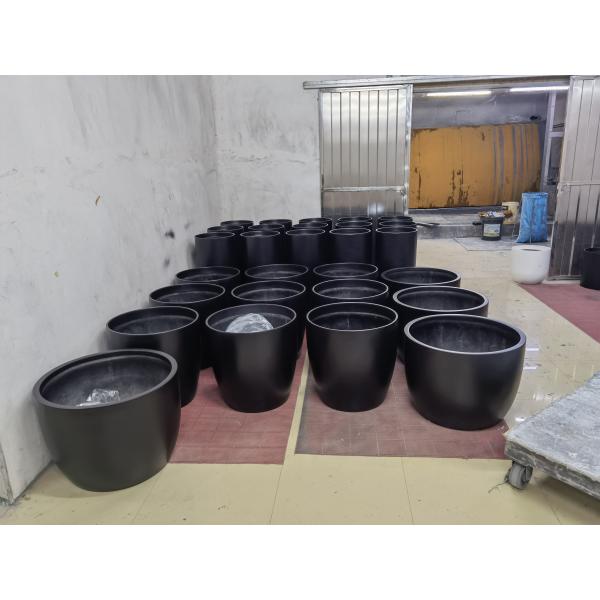 Nursery Fiberglass Resin Flower Pot Set For Succulent Garden Home Decor