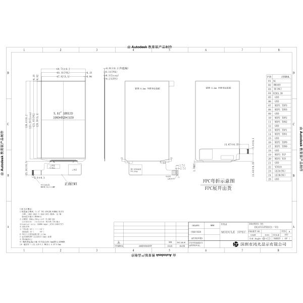 5.44 Inch AMOLED Display Screen 1080x1920 Resolution IPS MIPI Interface for VR