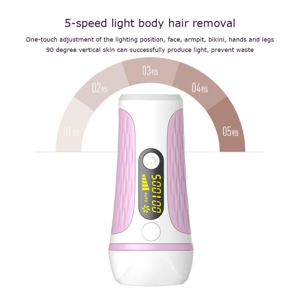 Professional IPL Hair Removal Machine 500000 Flash Pulsed 5 Speed Adjustable