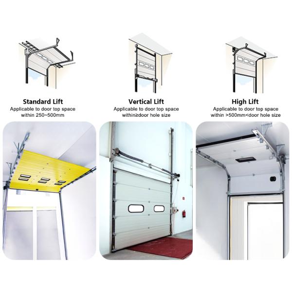 Steel Overhead Industrial Door Vertical Lifting Sectional Industrial Door Safely Automatic Sectional Industrial Door