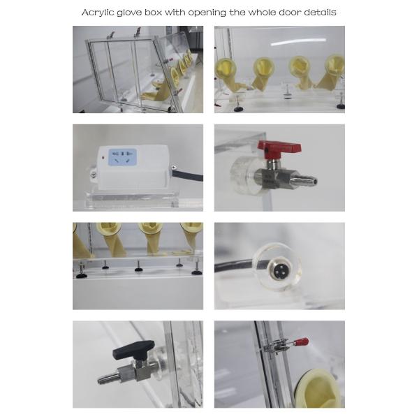 Lab Vacuum Acrylic Glove Box With Limiting Vacuum Degree To - 0.1 MPA