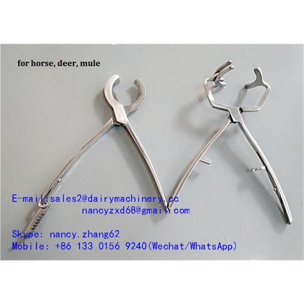 Horse Bloodless Castrating Forceps, Stainless Steel Emasculator for Deer and Mule, Veterinary Castration Surgical Instru