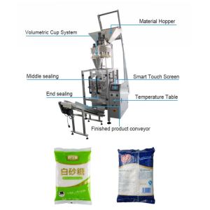 Multi Function Automatic Granule Packing Machine PLC Control For White Sugar