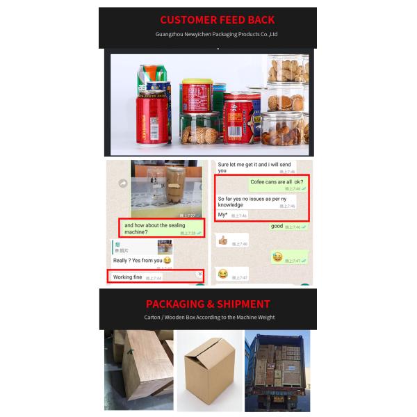 20pcs / Min Can Sealing Machine For Plastic Containers Coffee Canning Machine