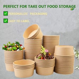 Biodegradable Ice Cream Containers PLA Coated Paper Printed 45 OZ