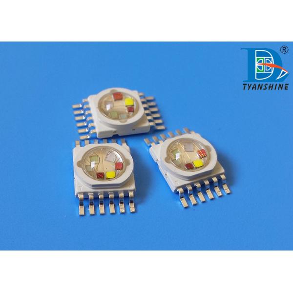 10W RGBWAUV LED Diode , 6-IN-1 High Power Multicolor LED Chip