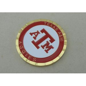 AGGIES Personalized Coins by Brass Stamped with Imitation Hard Enamel