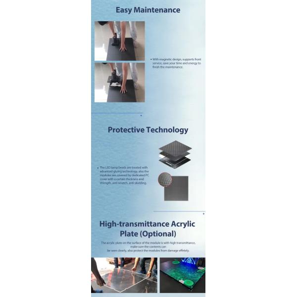 Most Popular White Starlit RGB LED Dance Floor Panels For Wedding DJ Bar Party Twinkling Light Dance Floor Tile