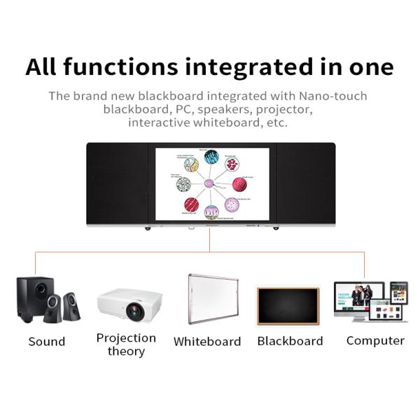 Education Smart Interactive Blackboard Nano 86 Inch With Black Frame