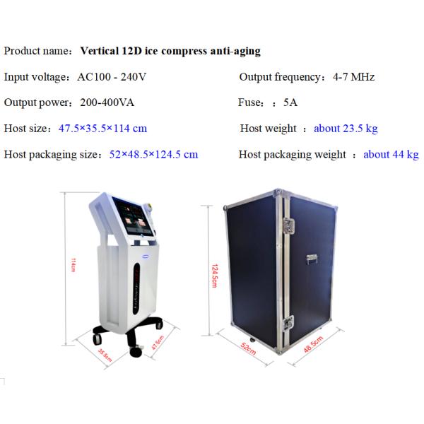 12d Ice Compress Anti Aging 4d Hifu Thermagic Flx Rf Machine / 3d Hifu Tightening Machine / Hifu Massage Machin