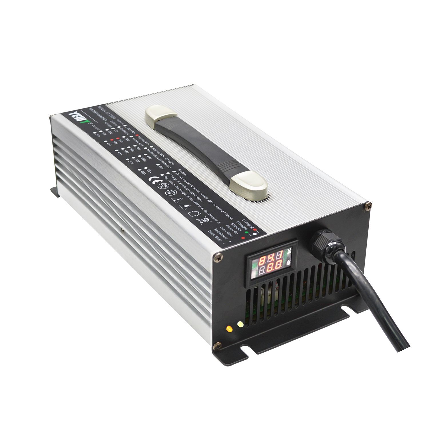 China 1500W 45A 24V High Power Chargers Intelligent Efficiency LCD Display wholesale