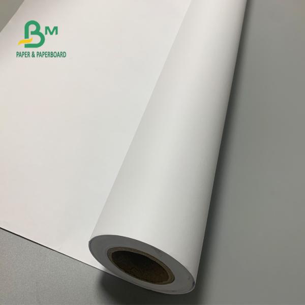 36'' x 500ft 92 Brightness 20lb CAD Plotter Paper Uncoated Bond Roll 3'' Core