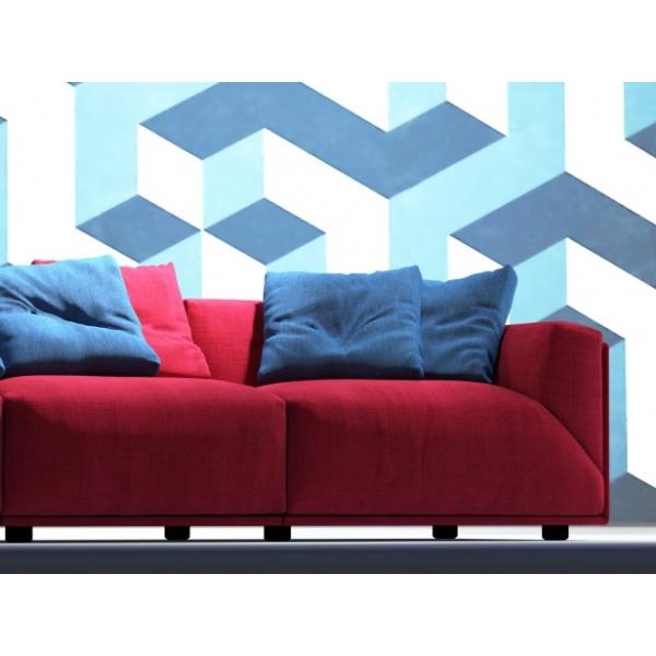 Customized Nordic fabric sofa small family modern simple living room three person apartment