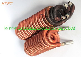 ISO Copper Nickel Fin Coil Heat Exchanger In Refrigeration Condenser / Refrigeration Evaporator