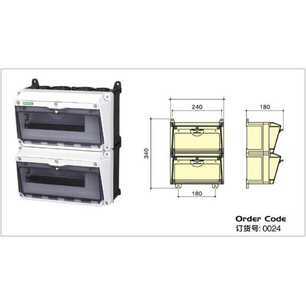 12 24 36 48 Way IP65 Waterproof Outdoor Wall Electrical Enclosure Plastic Distribution Box