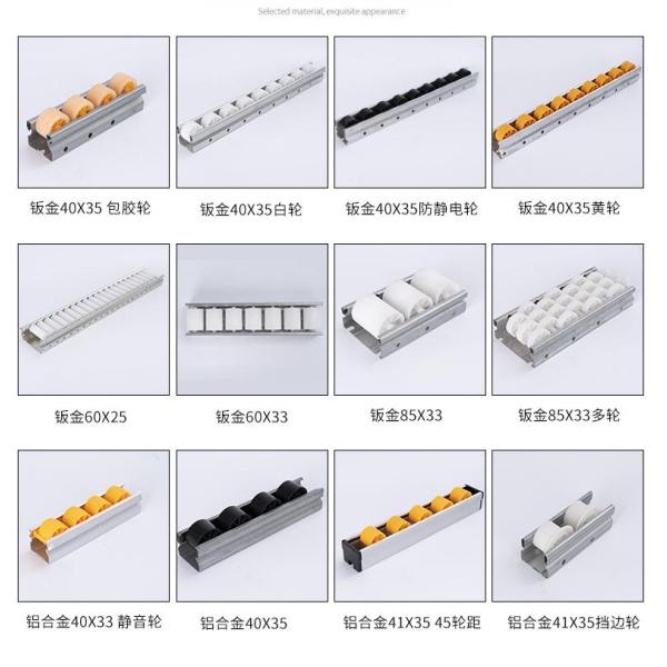 Industrial Roller Track Flow Rail ABS Plastic WheelsFor Warehouse Shelf Rack System