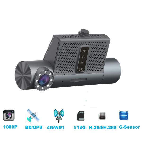 Truck Bus Taxi Dual Camera Dashcam Richmor MDVR BK6MZ 2CH 1080P HD 4G GPS LCD Screen