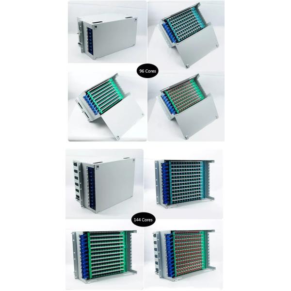 ODF Optic Distribution Unit Singemode 48 Port Fiber Optic Patch Panel LC