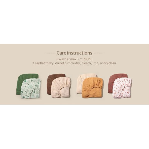 Gauze Bassinet Sheet Set Ultra Soft Modern Style With Multiple Colors