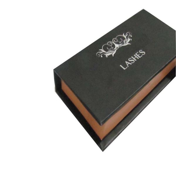 black red magnet eyelash box silk screen spot uv logo eyelash pack box custom false lashes paper box