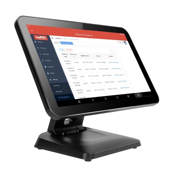 Self-standing 15.6 Inch POS System for Restaurant Shop Black Optional Thermal Printer