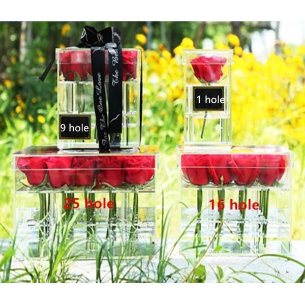 Wholesale preserved rose 5-6cm single rose in mini acrylic box