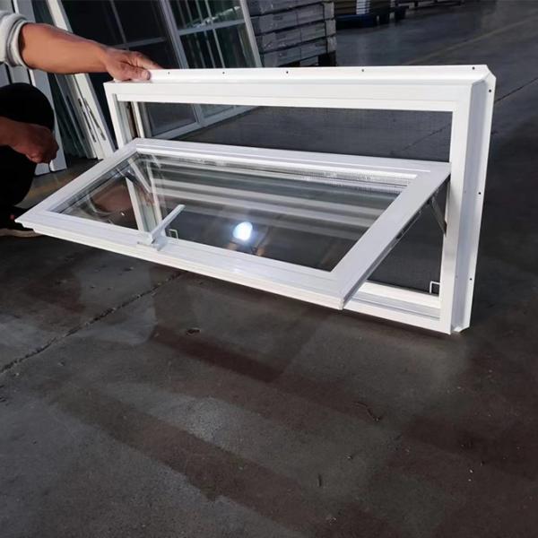 WEIKA UPVC Custom Double Glass Aluminum Hopper Window Price Per Square Meter