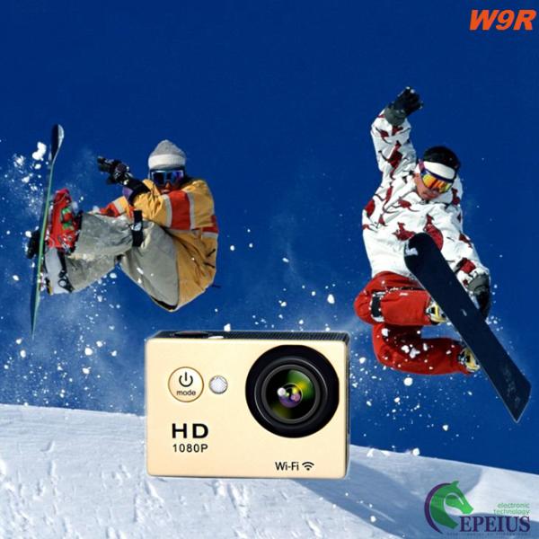 Diving 170° Lens Wide Angle Action Camera , Ultra HD WiFi Motorcycle Helmet Camera