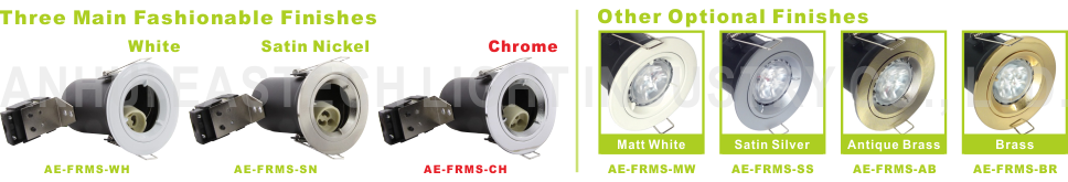 Die Cast Aluminium GU10 Fixed Fire Rated Downlight - Chrome Color