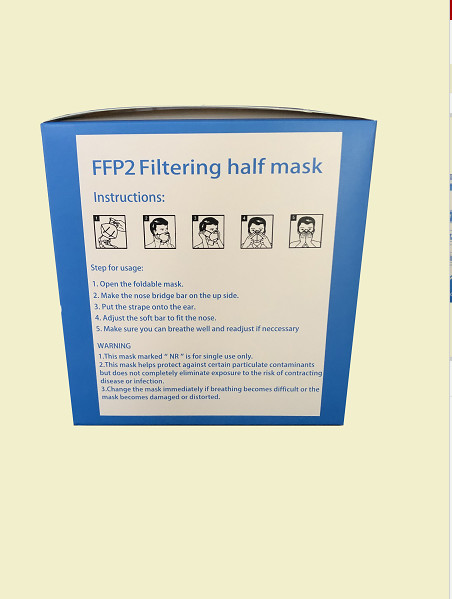 FFP2 Standard KN95 Face Mask 25pcs / Bag Good Air Permeability/White List enterprises for export