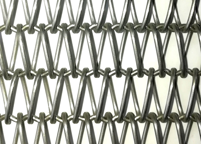 China Crimped Spiral Architectural Woven Wire Mesh Fabric 3mm Thick wholesale