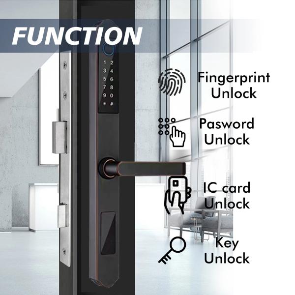 TuyaSmart Waterproof Door Lock WiFi Double Side Fingerprint Smart Lock