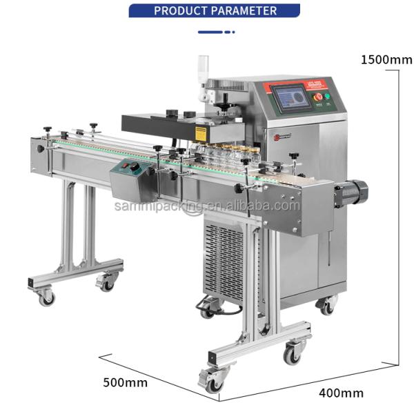 Fully Automatic Continuous Cans Glass Induction Aluminum Foil Sealing Machine for Plastic Bottles