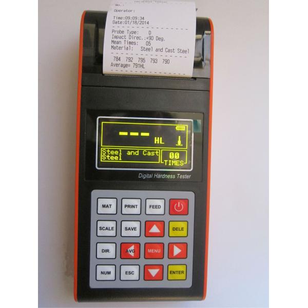 Built-in Printer Digital Portable Hardness Tester, Large Memory and LCD Display, USB Interface
